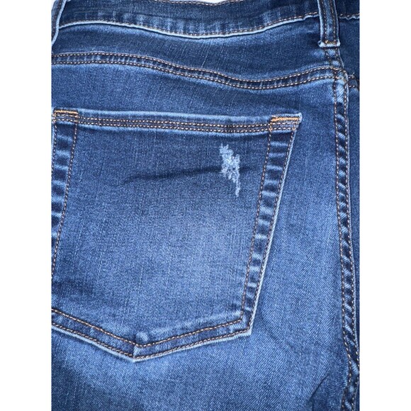 Rock & Republic Berlin Jeans 16M Dark Wash Gold Detail Distressed Straight Leg - Picture 7 of 14